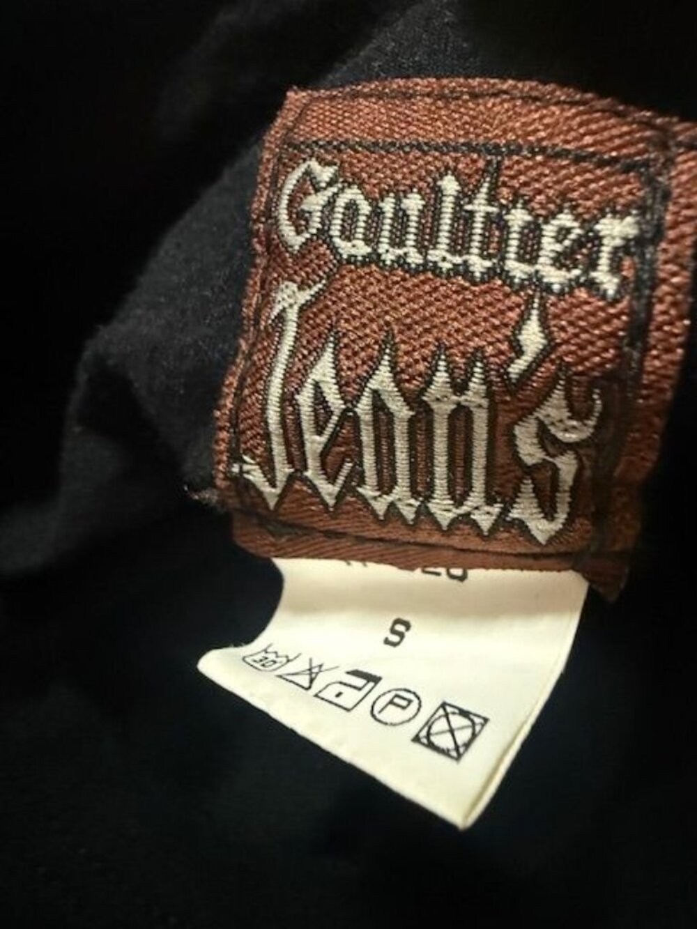 Jean Paul Gaultier Jean's Women's Black Long Sleeve Grunge Shirt Size S - Picture 6 of 6